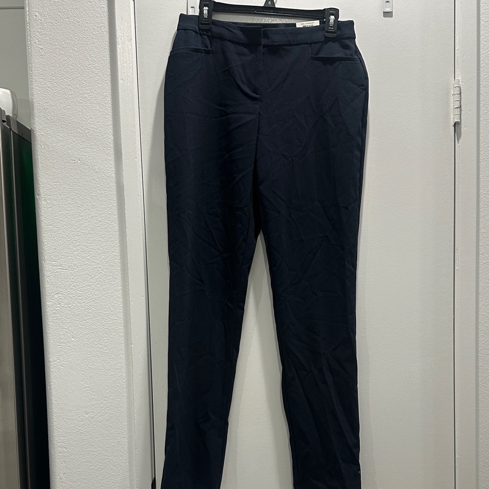 Alfani Navy Straight Leg Slacks – Size 6, NWT